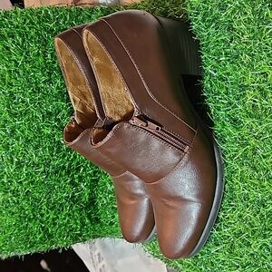 Natural Soul All Thru Comfort Heeled Loafer Womens size 10m chunky heel loafer